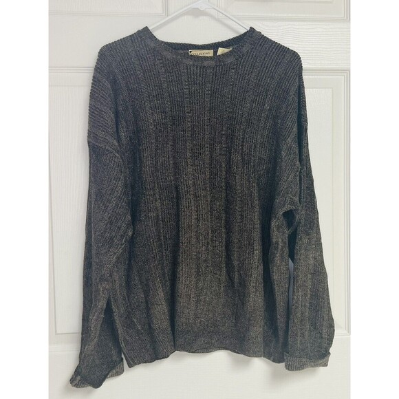 Men's COLLEZIONE DANTE Crewneck Sweater Size L Wool Acrylic Made In Italy FLAWS - Picture 1 of 5